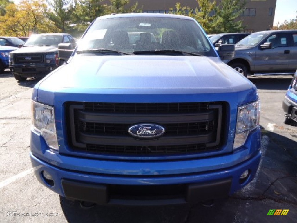 2013 F150 STX SuperCab 4x4 - Blue Flame Metallic / Steel Gray photo #5