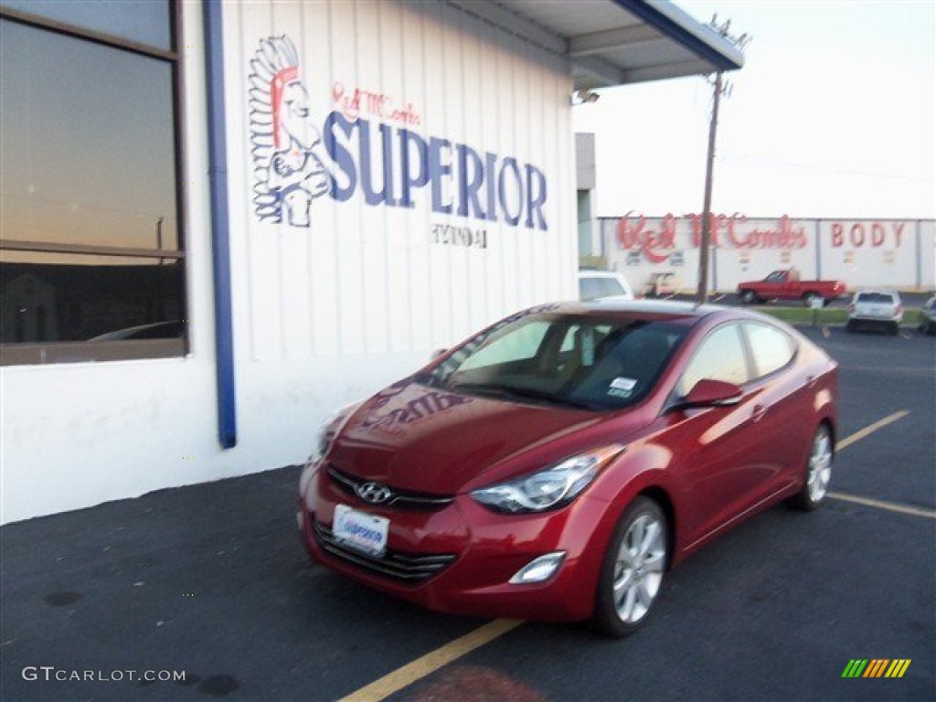 2013 Elantra Limited - Red Allure / Beige photo #1