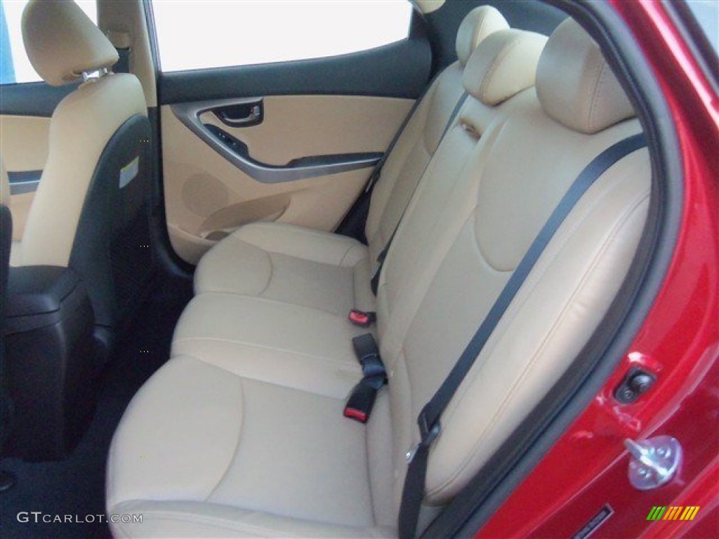 2013 Elantra Limited - Red Allure / Beige photo #17