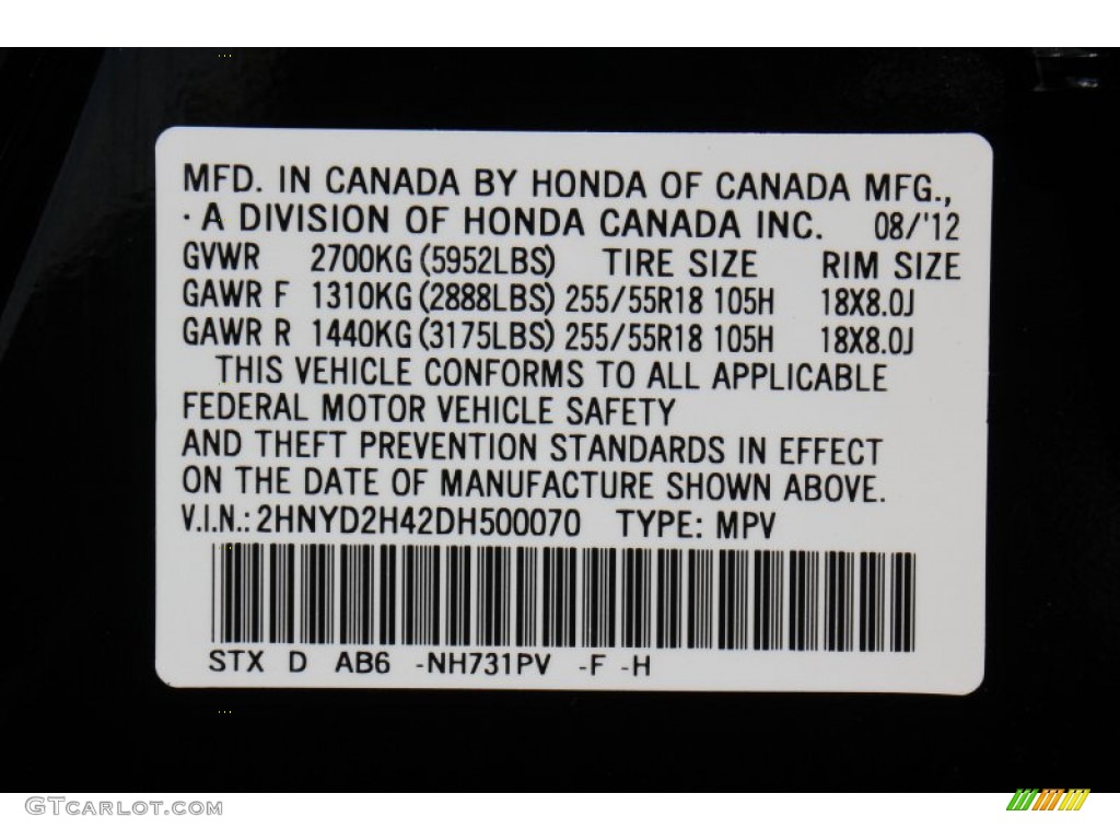 2013 MDX SH-AWD Technology - Crystal Black Pearl / Parchment photo #33