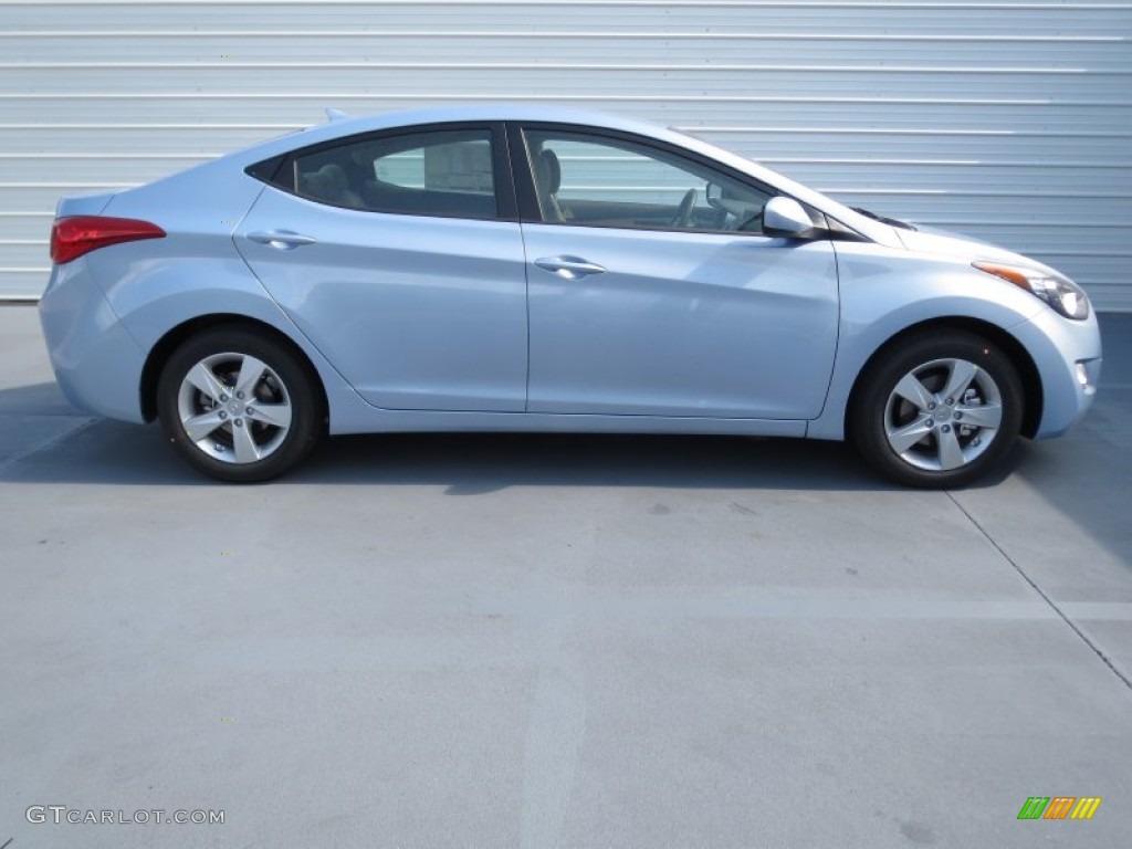 2013 Elantra GLS - Blue Sky Metallic / Beige photo #2