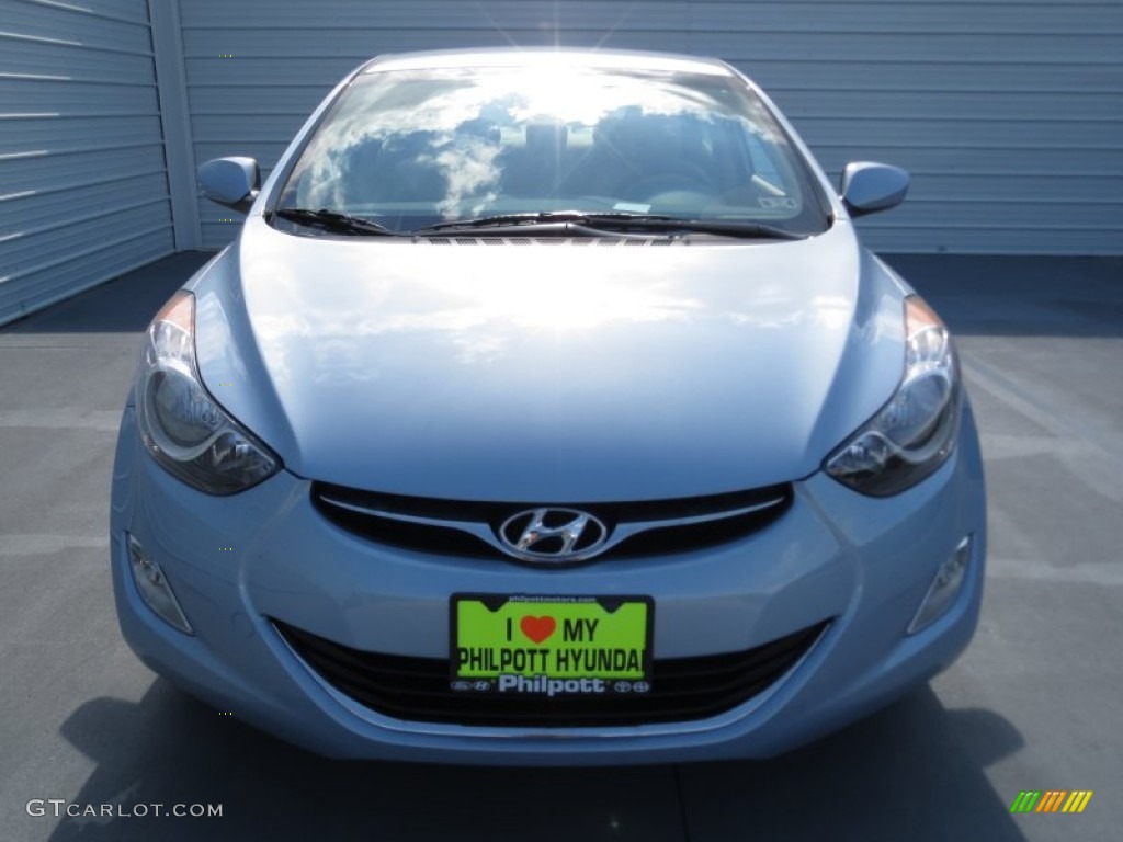 2013 Elantra GLS - Blue Sky Metallic / Beige photo #7