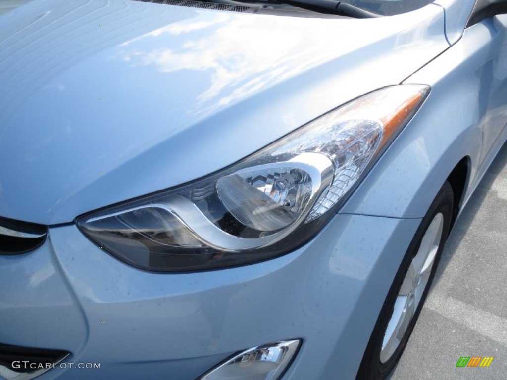 2013 Elantra GLS - Blue Sky Metallic / Beige photo #8