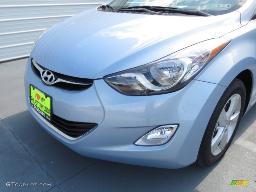 2013 Elantra GLS - Blue Sky Metallic / Beige photo #9