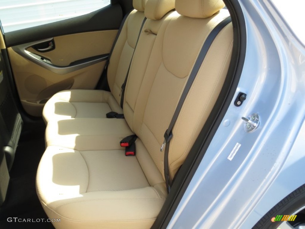 2013 Elantra GLS - Blue Sky Metallic / Beige photo #18