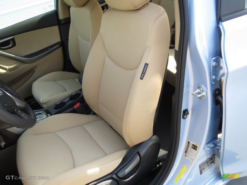 2013 Elantra GLS - Blue Sky Metallic / Beige photo #20