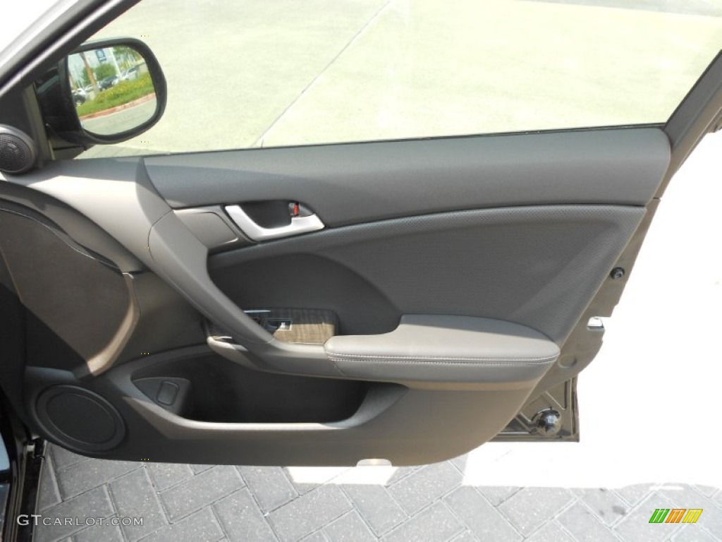 2013 Acura TSX Standard TSX Model Special Edition Ebony/Red Door Panel Photo #71997758