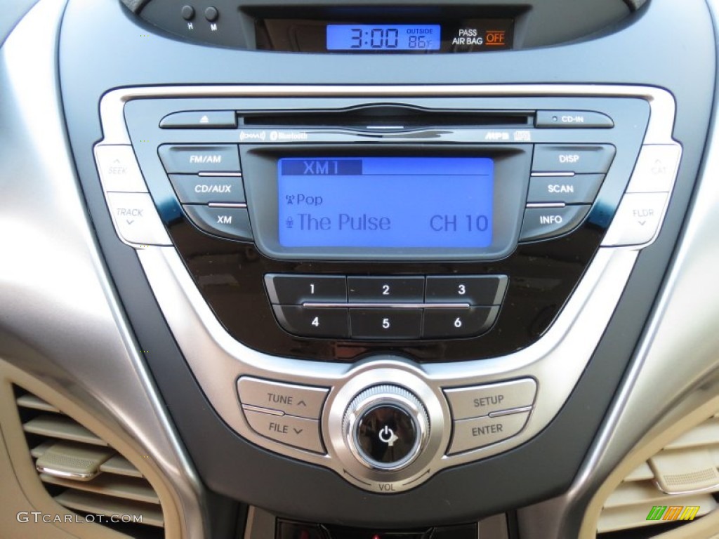 2013 Elantra GLS - Blue Sky Metallic / Beige photo #24