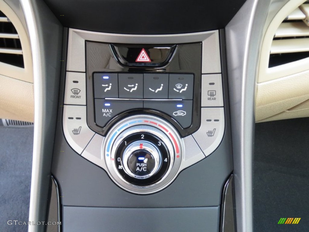 2013 Elantra GLS - Blue Sky Metallic / Beige photo #25