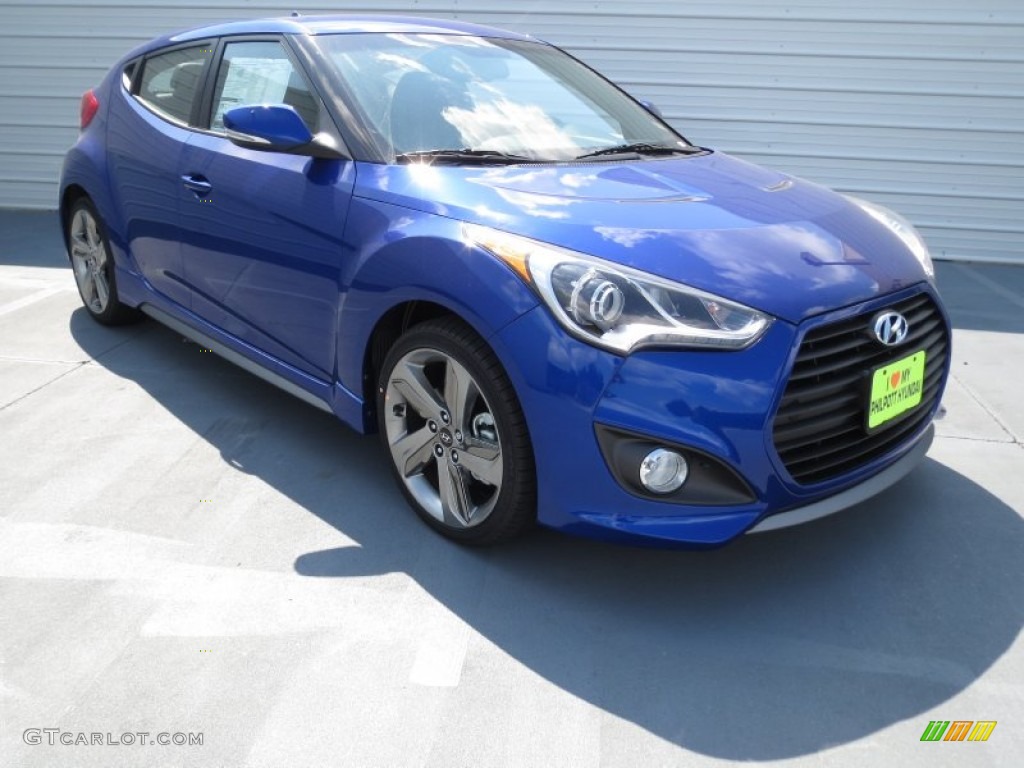 2013 Veloster Turbo - Marathon Blue / Black photo #1