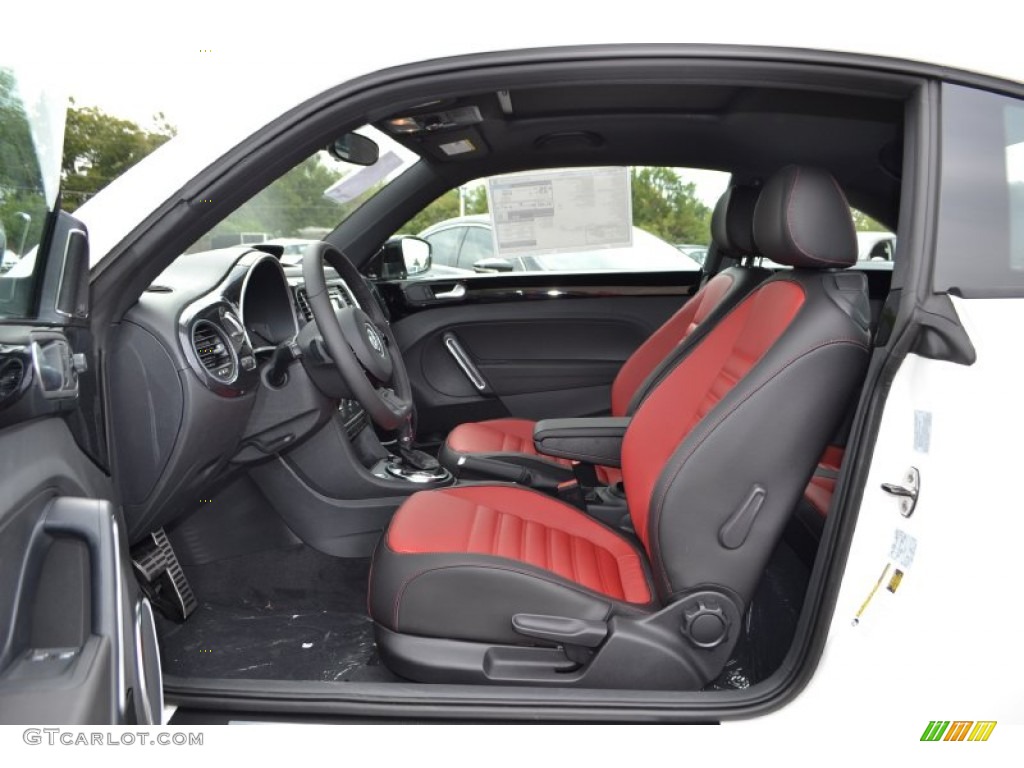 Black/Red Interior 2013 Volkswagen Beetle Turbo Photo #71998167