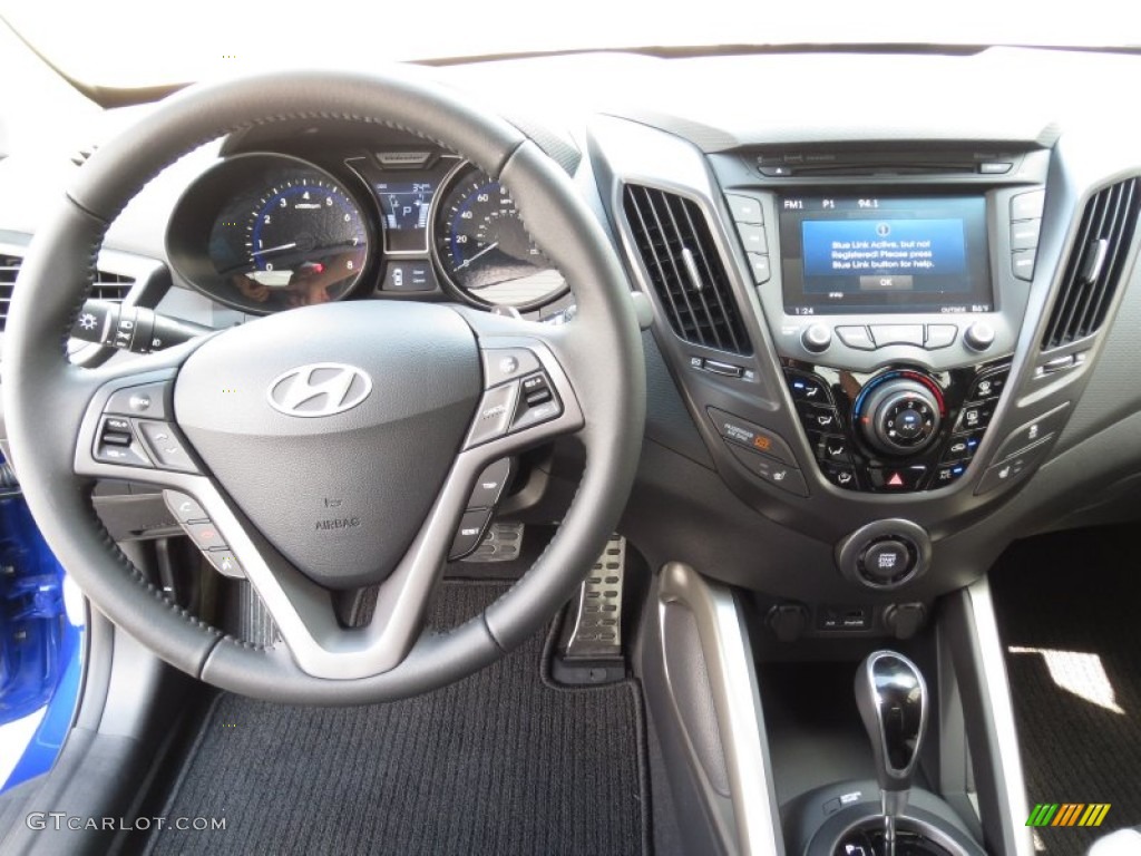 2013 Hyundai Veloster Turbo Black Dashboard Photo #71998549