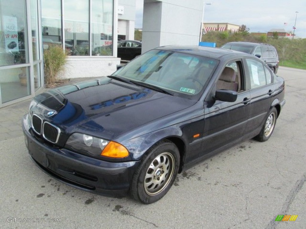 2000 3 Series 323i Sedan - Orient Blue Metallic / Sand photo #2