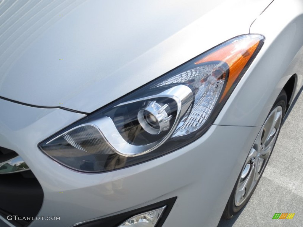 2013 Elantra GT - Shimmering Air Silver / Black photo #8