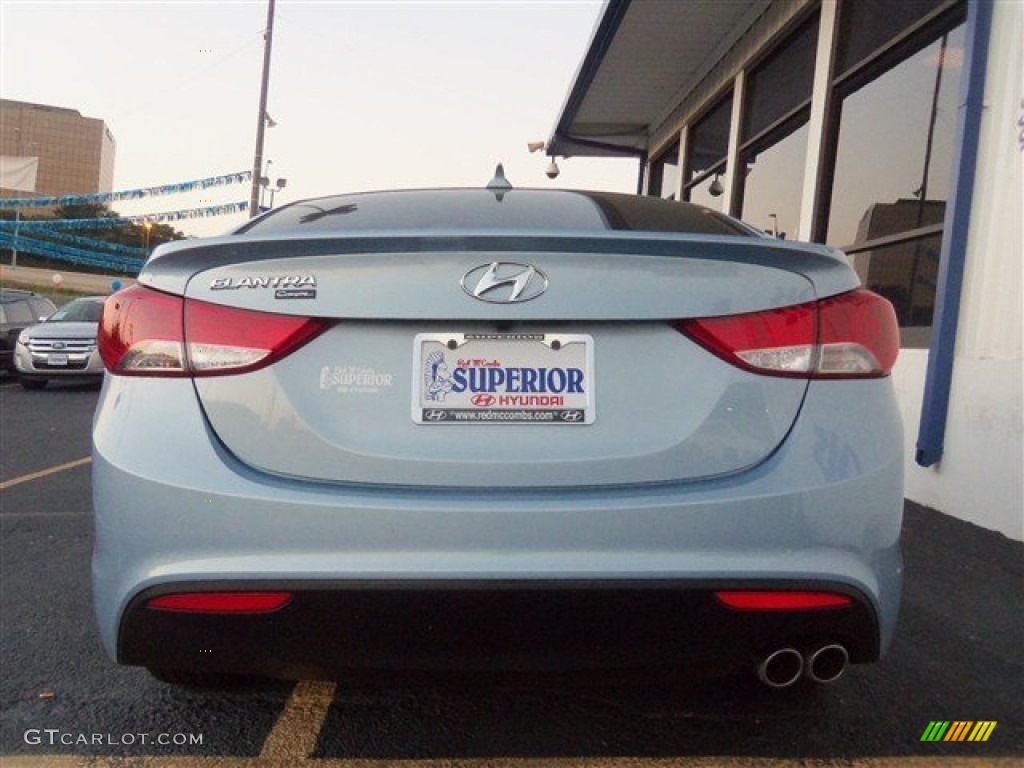 2013 Elantra Coupe SE - Blue Sky Metallic / Gray photo #9