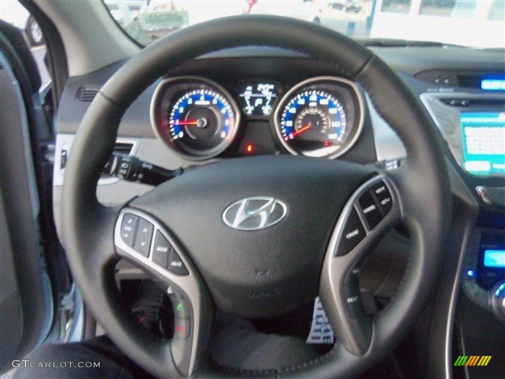 2013 Elantra Coupe SE - Blue Sky Metallic / Gray photo #14