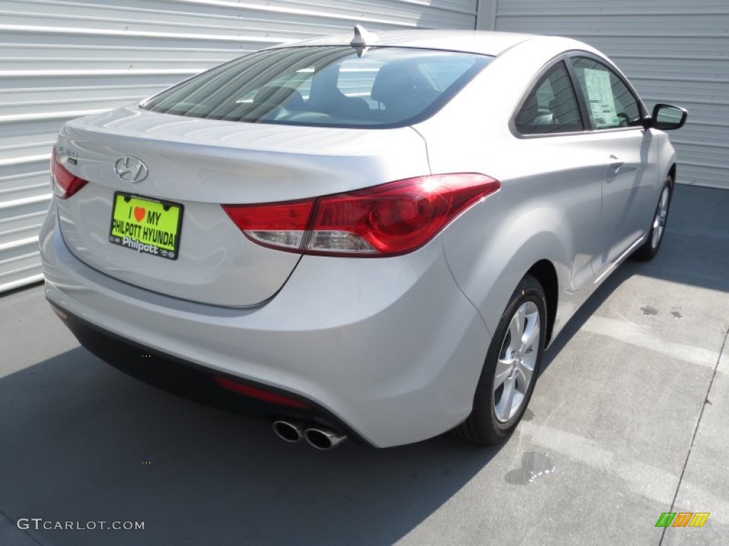 2013 Elantra Coupe GS - Shimmering Air Silver / Blue photo #3