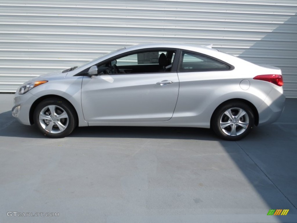 2013 Elantra Coupe GS - Shimmering Air Silver / Blue photo #5
