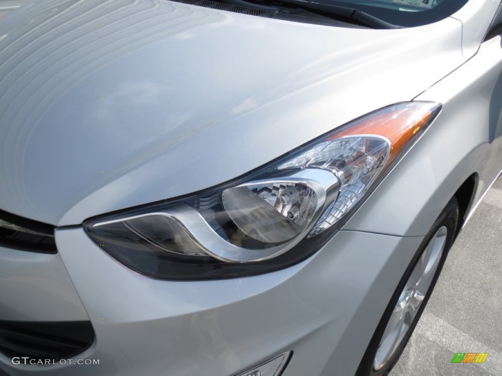 2013 Elantra Coupe GS - Shimmering Air Silver / Blue photo #8