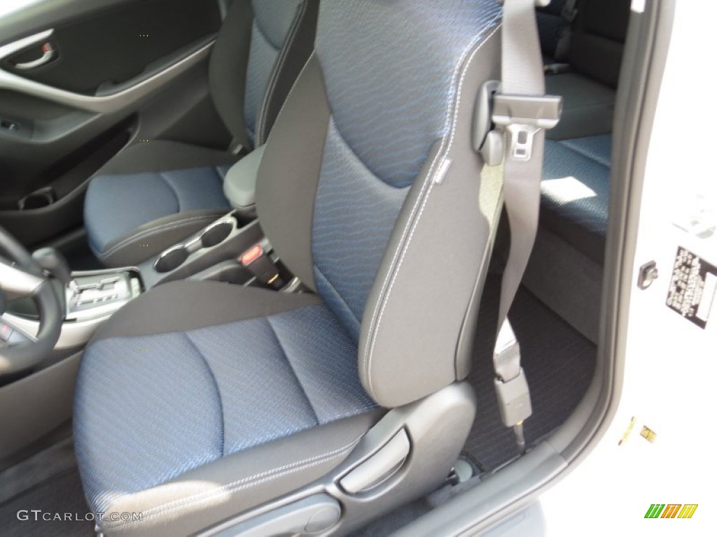 2013 Elantra Coupe GS - Shimmering Air Silver / Blue photo #21