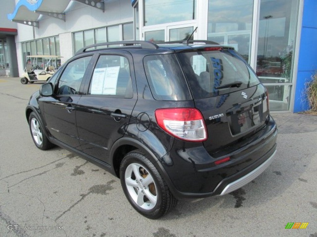 2009 SX4 Crossover Technology AWD - Black Pearl Metallic / Black photo #5