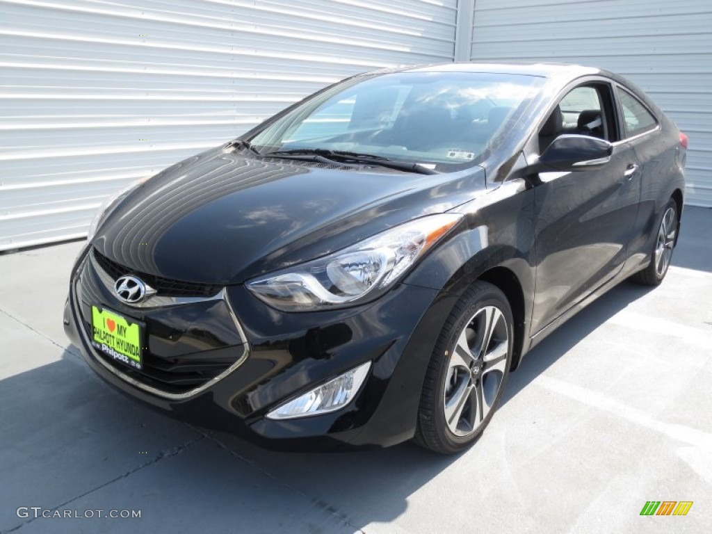 2013 Elantra Coupe SE - Black Noir Pearl / Gray photo #6