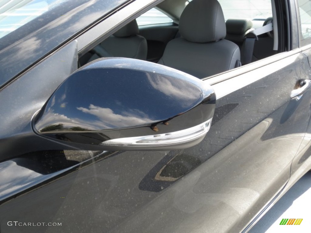 2013 Elantra Coupe SE - Black Noir Pearl / Gray photo #11