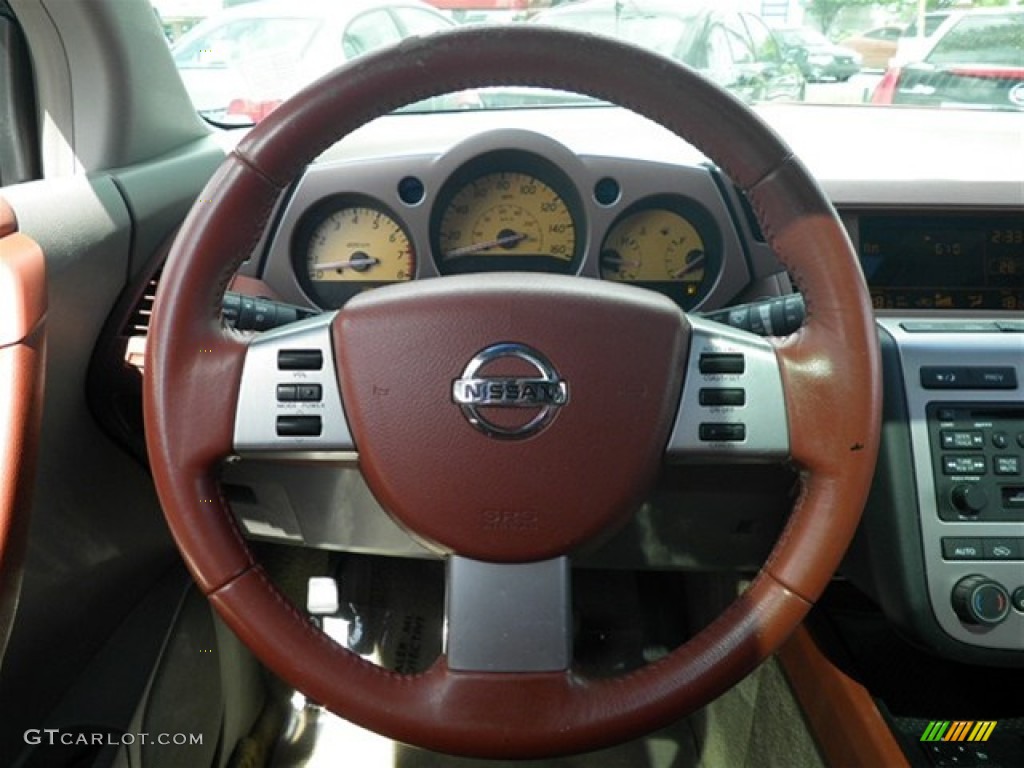2005 Nissan Murano SL Cabernet Steering Wheel Photo #72002164
