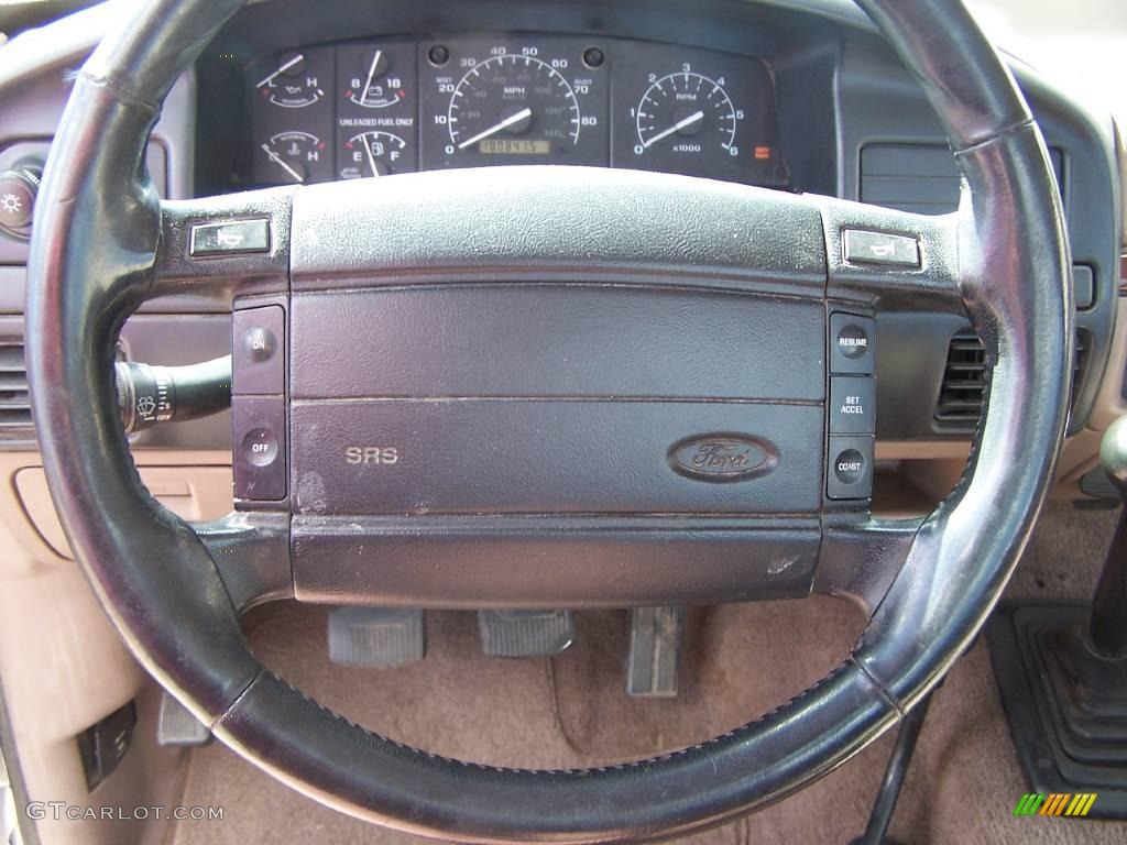 1996 F150 Eddie Bauer Regular Cab 4x4 - Oxford White / Opal Grey photo #9