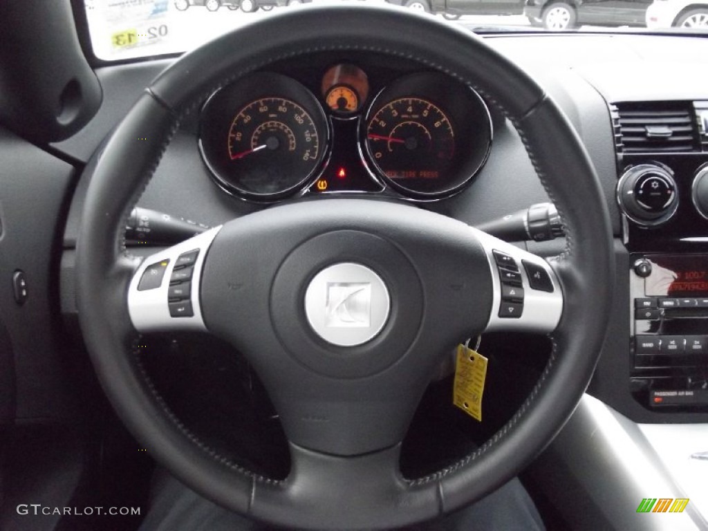 2008 Saturn Sky Roadster Black Steering Wheel Photo #72002319