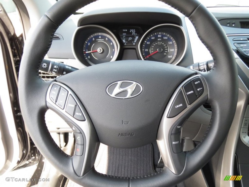 2013 Hyundai Elantra Coupe SE Gray Steering Wheel Photo #72002412