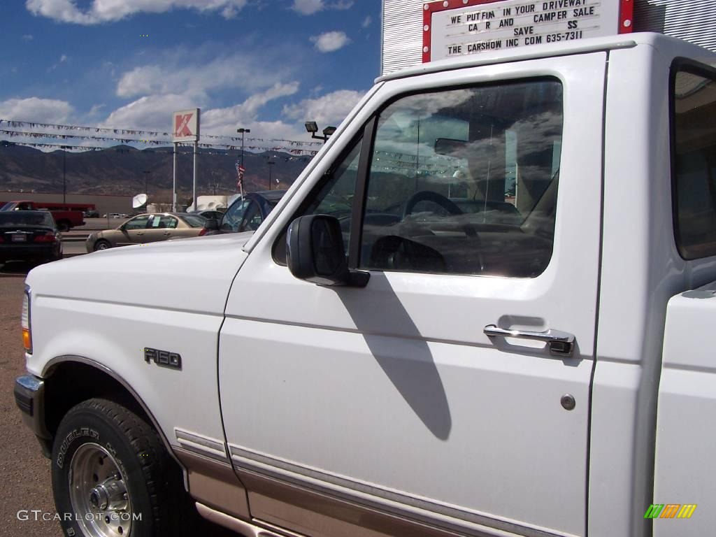 1996 F150 Eddie Bauer Regular Cab 4x4 - Oxford White / Opal Grey photo #16