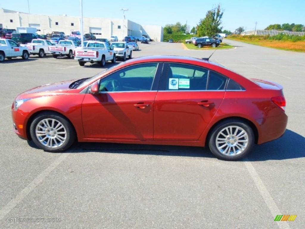 2012 Cruze Eco - Autumn Red Metallic / Jet Black photo #4