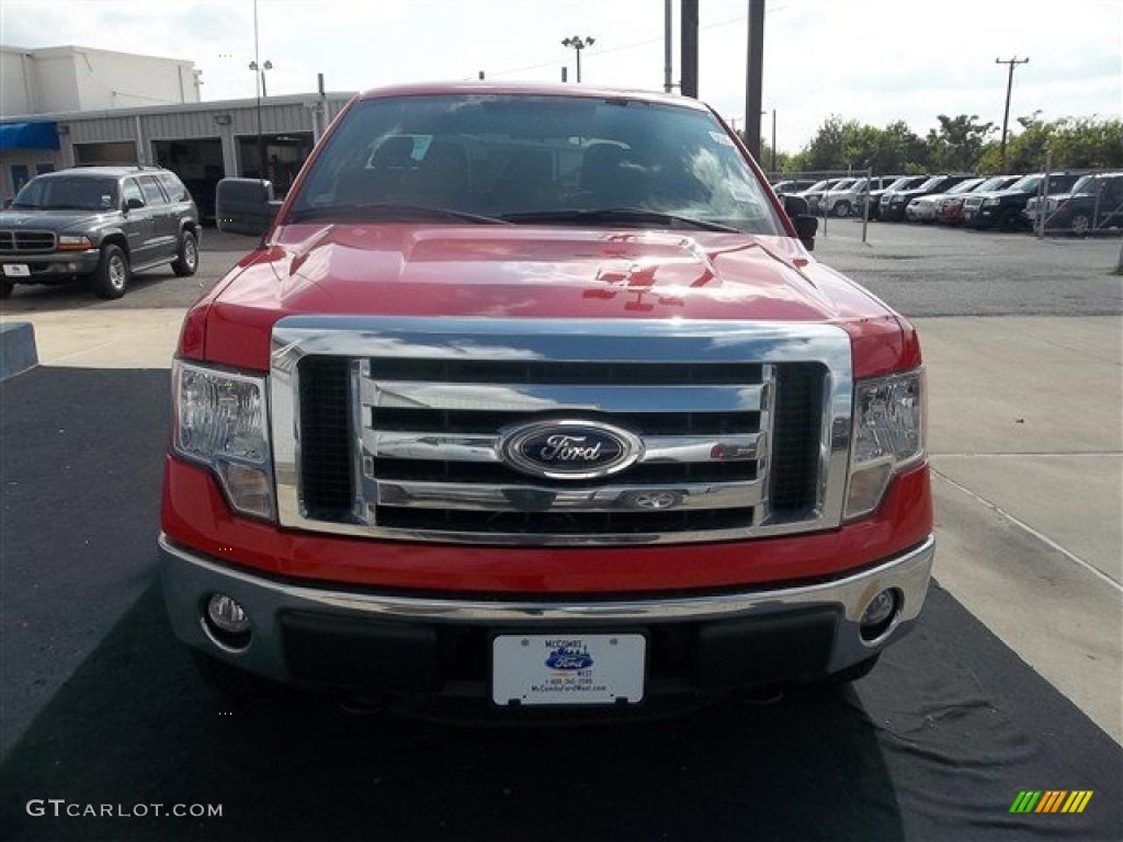 2012 F150 XLT SuperCrew 4x4 - Race Red / Steel Gray photo #20