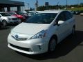 2012 Blizzard White Pearl Toyota Prius v Three Hybrid  photo #7