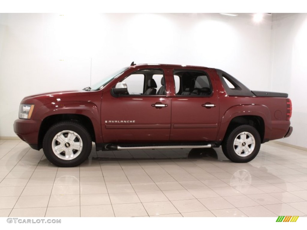 2008 Avalanche Z71 4x4 - Deep Ruby Red Metallic / Ebony photo #4