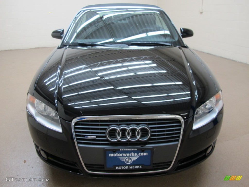 2008 A4 2.0T quattro Cabriolet - Brilliant Black / Black photo #2