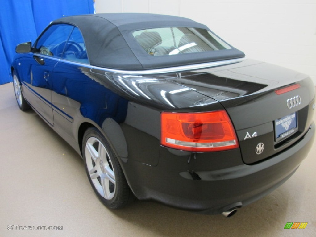 2008 A4 2.0T quattro Cabriolet - Brilliant Black / Black photo #6