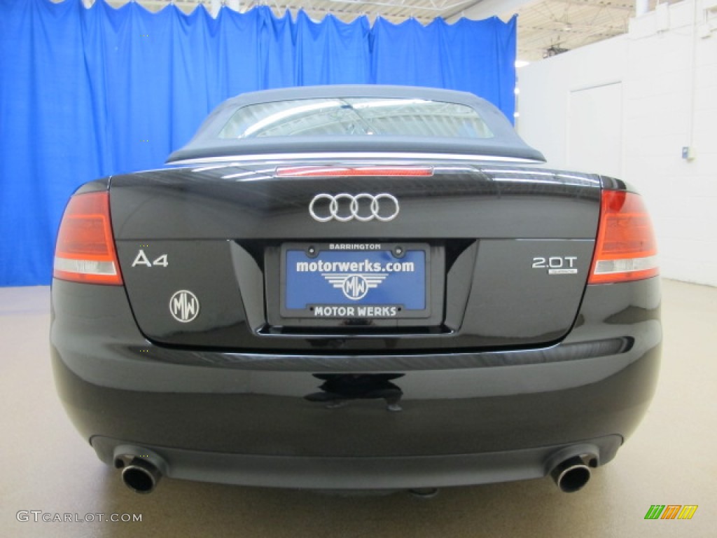 2008 A4 2.0T quattro Cabriolet - Brilliant Black / Black photo #8