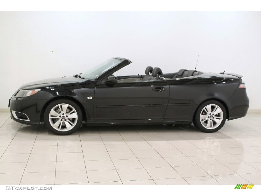 Jet Black Metallic 2010 Saab 9-3 Aero Convertible Exterior Photo #72009753