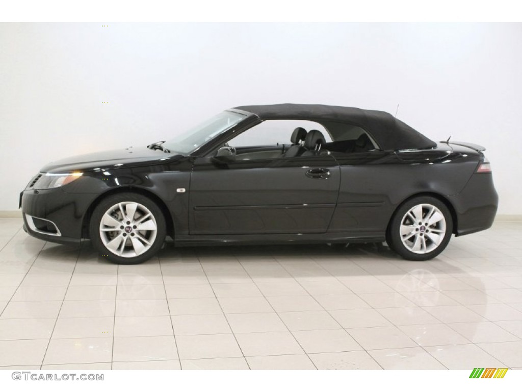 Jet Black Metallic 2010 Saab 9-3 Aero Convertible Exterior Photo #72009777