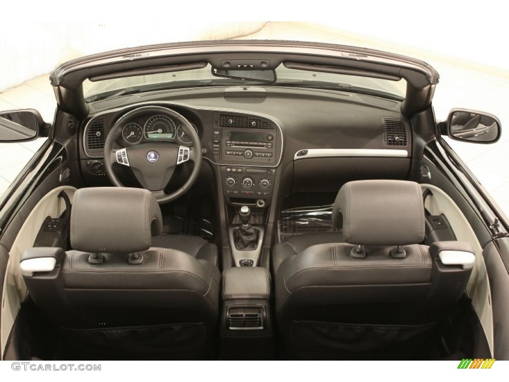Black Interior 2010 Saab 9-3 Aero Convertible Photo #72010125