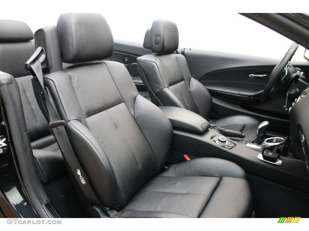 Black Interior 2010 BMW 6 Series 650i Convertible Photo #72010173