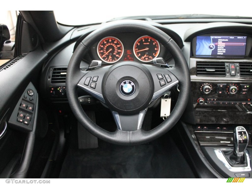 2010 BMW 6 Series 650i Convertible Black Dashboard Photo #72010542