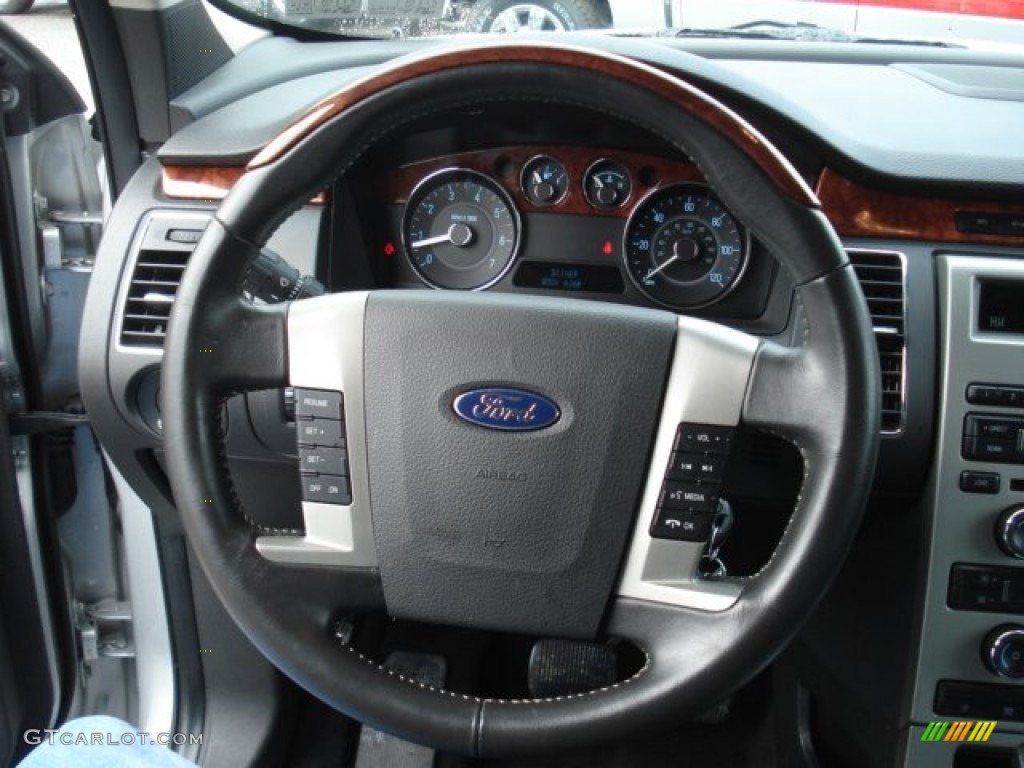 2012 Ford Flex Limited AWD Charcoal Black Steering Wheel Photo #72011766