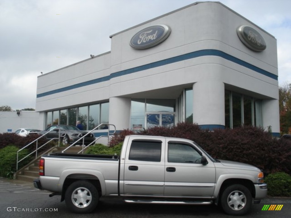 2006 Sierra 1500 SLE Crew Cab 4x4 - Silver Birch Metallic / Dark Pewter photo #1