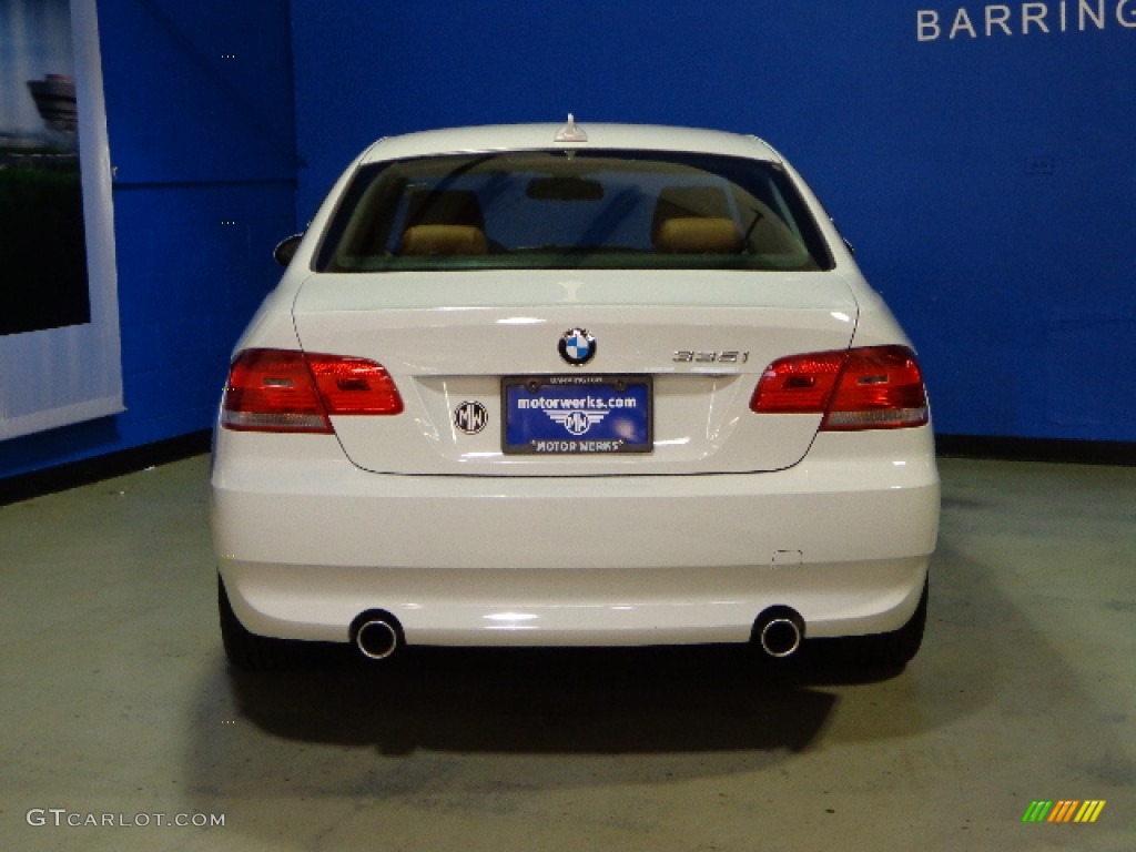 2009 3 Series 335xi Coupe - Alpine White / Saddle Brown Dakota Leather photo #7