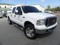2007 Oxford White Clearcoat Ford F250 Super Duty Lariat Crew Cab 4x4  photo #2