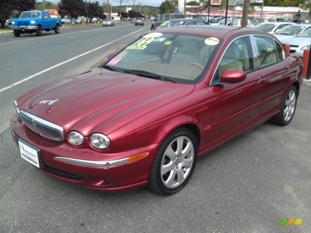 2005 X-Type 3.0 - Radiance Red Metallic / Champagne photo #1