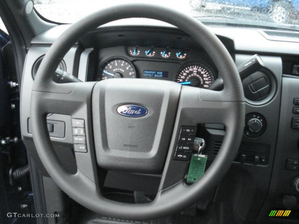 2013 Ford F150 XLT SuperCrew 4x4 Steel Gray Steering Wheel Photo #72016609